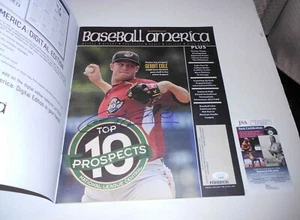 2013 Gerrit Cole Baseball America Magazine Signed JSA CERT yankees - Picture 1 of 3