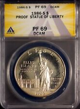 1986-S $1 Statue of Liberty Silver Dollar Proof 69 DCAM  ANACS # 7269875 + Bonus
