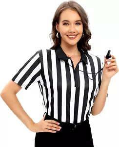 Women'S Referee Shirt, Official Basketball Umpire Jersey for Halloween Costumes - Picture 1 of 12