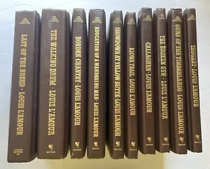 Louis L’Amour Collection Leatherette Lot 10 Books Novels Good Condition Western - Imagen 1 de 12