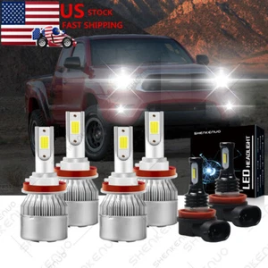 6x 6000K LED Headlight Hi&Low Beam Fog Light Bulbs For Toyota Tacoma 2016-2021 - Bild 1 von 12