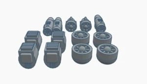 Gaslands Refuelled Heavy Hover Engine Set *12 Darkfuture Carwars 20mm 1:72 1:64 - Bild 1 von 3