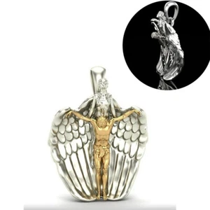 Jewelry Archangel Pray Angel Pendants Necklace Bible Jesus Saint Newest Necklace - Picture 1 of 14