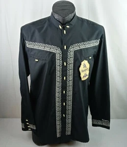 Ranger's Original Western Shirt 2XL Men Black Cowboy Rodeo Embroidery Button-Up - Picture 1 of 13