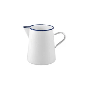Urban Style Premium White Enamel 1L Pitcher Water/Juice Jug Drinks Container - Picture 1 of 2