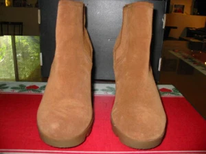 Sorel Joan Uptown Chelsea Suede Leather Wedge Heel Size 7 Brown - Picture 1 of 5