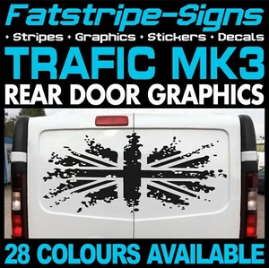 para adaptarse a RENAULT TRAFIC UNION JACK BANDERA REINO UNIDO GB FURGONETA PEGATINAS GRÁFICAS CALCOMANÍAS - Imagen 1 de 2