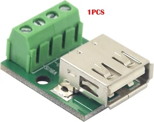 1 Stück USB Typ A Buchse auf Klemme Schraube Adapter 4 Pin 3,81 mm Rastermaß - Bild 1 von 8
