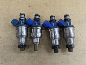 90-93 Mazda Miata MX5 MX-5 OEM NA6 1.6 Fuel Injector Set 4 USED Blue 1990-1993 - Picture 1 of 3