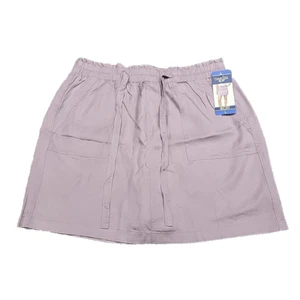 Dakota Blue Womens Lyocell Belted Skort with Pockets Large Size Purple Skirt - Picture 1 of 10