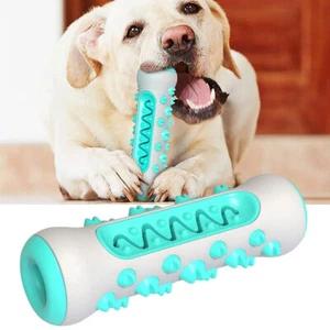 Teeth Cleaning Dog Chew Toy Tough Dog Puppy Toothbrush Rubber Chewers Toy Bone - Picture 1 of 16
