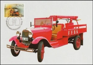 Fire Brigade Vintage AA Ford 1928 Fire Truck Aland Finland Mint Maxi FDC 1987 - Picture 1 of 1