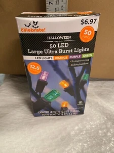 50 LED String Lights  12.5 ft long Halloween /All Ocassions NEW- Pick your color - Picture 1 of 9