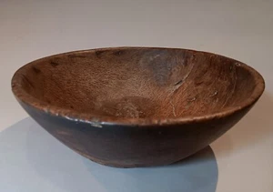 Antique 10" Hand Carved Native American Eastern Woodlands Burl Bowl Wood 19th c. - Picture 1 of 6