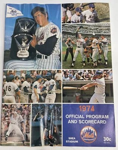 1974 New York Mets Official Program & Scorecard-UNSCORED -vs Reds - Picture 1 of 11