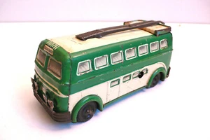 JOUSTRA TROLLEY-BUS "BROADWAY" 1955 TOLE Lg 14 cm MOTEUR ET SONNERIE OK - Imagen 1 de 7