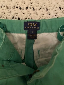 Boys Ralph Lauren Kelly Green Pants Zip Up Sz 6 - Picture 1 of 5