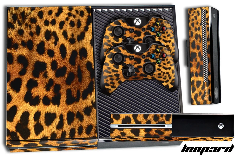 Xbox One 1 Peau Console de Jeu Décalque Plus Manette Stickers Imprimé Léopard - Photo 1/1