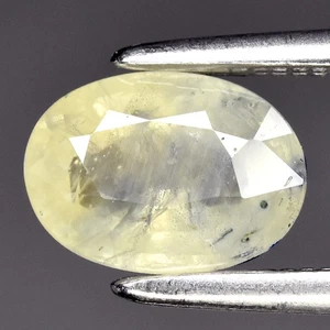 π 1.15ct 7.2x5mm Oval Light Green Sapphire - Ceylon Gemstone - Picture 1 of 4