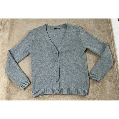 Brandy Melville Cardigan Sweater Gray Cotton Blend Knit-NO SIZE TAG EUC - Image 1 of 4