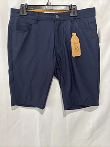 Pantalones Cortos Tailor Vintage Para Hombre Azul Marino Elastizados Talla 34 Nuevos con Etiquetas Golf Informales - Imagen 1 de 3