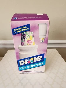NUEVO Dispensador de tazas Dixie 5 OZ de colección con 15 tazas encimera o montaje en pared floral - Imagen 1 de 6