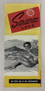 LAGO SARANAC-NUEVA YORK-FOLLETO DE VIAJE VINTAGE - Imagen 1 de 3