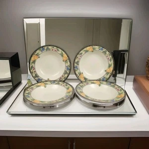 Mikasa Intaglio Garden Harvest (CAC29) - Large Rim Soup Bowl - Set of 4  - Picture 1 of 9