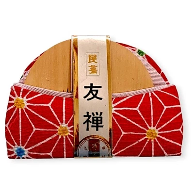 Peine de madera japonés Mini Netsuke compacto portátil estuche de tela regalo JP C23 Foto 1 de 4