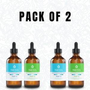 2-Pack 1NESS Water Treatment Drops – 4oz Glass Bottles | HCL Kit (A+B) - Picture 1 of 8