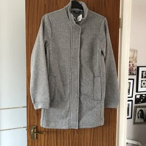 Lands End Mens BNWT Grey Fleecy Long Smartcasual Cosy Autumn Winter Jacket, Med. - Picture 1 of 13