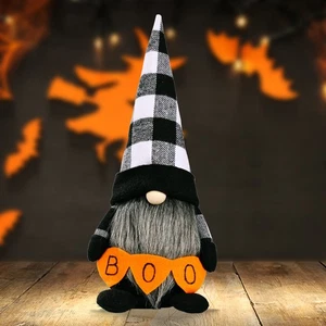 Fantasma Gnomo Sin Rostro Calabaza Tomte Decoración 1/2 Pieza Halloween Gnomos Peluche Decoración - Imagen 1 de 11