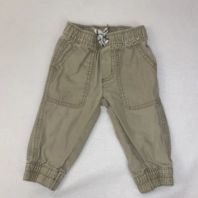 Pantalones Gymboree Bebé Niño 6-12 Meses Caqui Bolsillos Pull-On Elástico Wasit y Dobladillo Foto 1 de 4