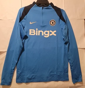 NWT NIKE MENS Sz M Chelsea FC 2024/2025 Football Soccer Strike Drill Top Blue - Picture 1 of 4