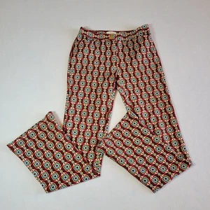 Anthropologie Maeve Schlag Mod Stretch Hose Blumenmuster Damengröße 2 Retro Boho - Bild 1 von 17
