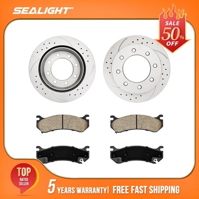 Kit de rotores y pastillas de freno trasero para Chevy GMC Silverado Sierra 2500HD 4PR3500001 Foto 1 de 4