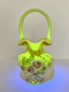 Cesta de diamantes birmana Fenton 2003 colección óptica reliquia firmada J Powell - Imagen 1 de 15