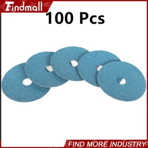 Findmall 100Pack 36 Grit 4.5"x7/8" Zirconia Resin Fiber Sanding & Grinding Discs - Picture 1 of 18