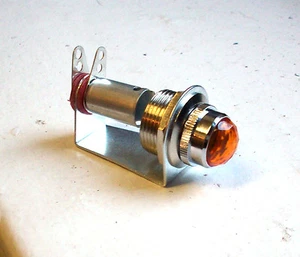 NEW  AMBER faceted lens dashboard gauge panel light Hot Rod 5/8 12v 6v  - Bild 1 von 4