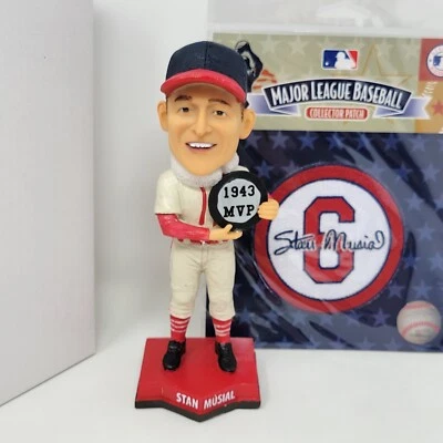 Stan Musial Bobblehead & Patch Lot Gateway Grizzlies SGA St Louis Cardinals MVP - Image 1 of 4