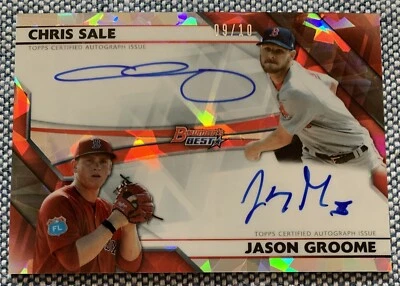 Chris SALE GROOME 2017 Bowman's Best Atomic Refractor Dual AUTO #BDA-SG 9/10 - Image 1 of 2