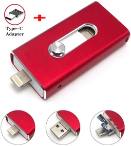 4in1 USB 3.0 Flash Drive Memory Stick OTG For iPhone 15 14 iPad iOS Android 2TB - Photo 1/7
