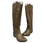 Mia - Leather - Taupe - Knee High Riding Boots - Size 7.5