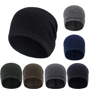 Fleece Beanie Hat Warm Skull Cap Cycling Windproof Helmet Lining Cap for Outdoor - Picture 1 of 33