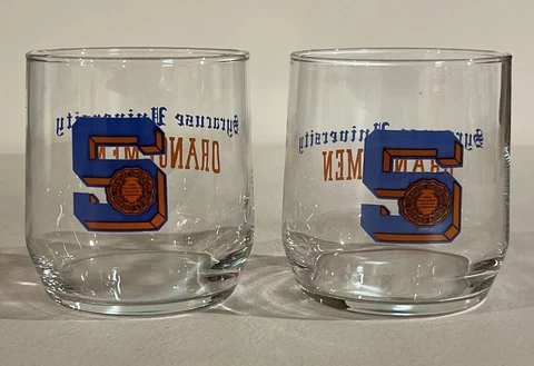 Syracuse University Orangemen Pair of Lowball Old Fashioned Glasses Cover
