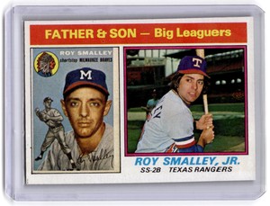1976 Topps #70 Roy Smalley / Roy Smalley Jr. F&S