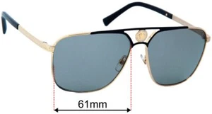 SFx Ersatz Sonnenbrillengläser passend für Versace MOD 2238 - 61mm breit - Bild 1 von 26