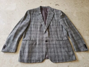 Americana de Canali Regular fit Talla 52 L Chaqueta blazer de cuadros oscuros - Imagen 1 de 17