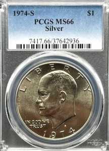 1974-S Silver Eisenhower Dollar PCGS MS 66 - Picture 1 of 4