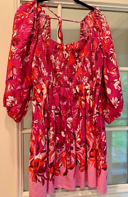 Alexandra Farmer for Anthropologie Smocked Floral Dress Size M NWOT - Image 1 of 4